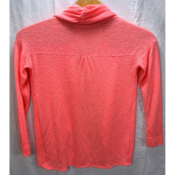 Lilly Pulitzer Womens Cardigan Size M Coral Pink Open Front Knit Long Sleeve - Picture 2 of 8